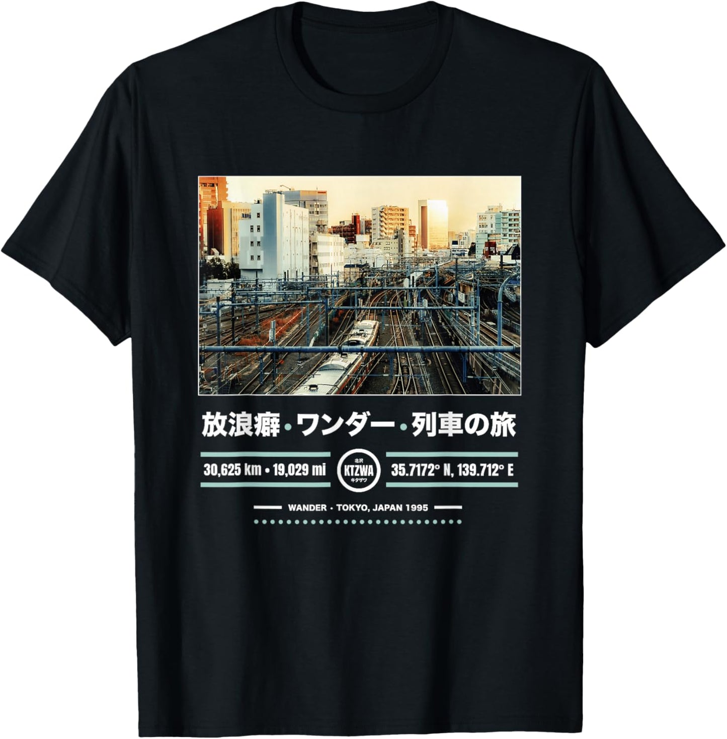 Japanese Tokyo Aesthetic Art Streetwear Retro T-Shirt - T-Shirt | Black