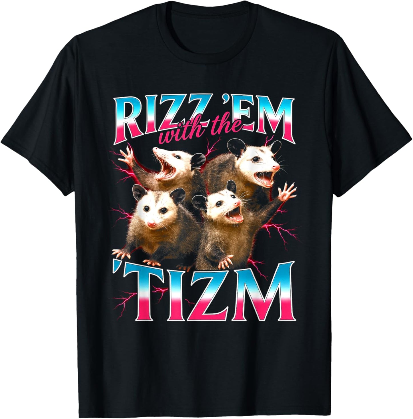 Lustiges Meme mit der Autistischen Opossum-Grafik von Rizz Em with The Tism T-Shirt - T-Shirt | Black