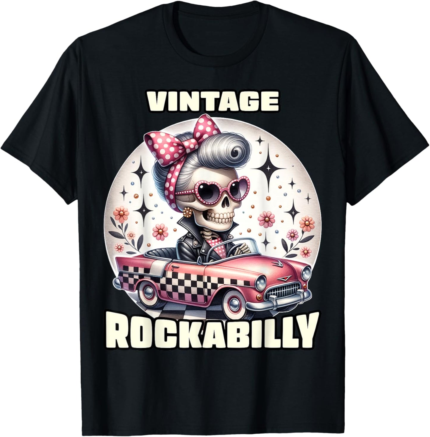 Vintage Rockabilly 50s Sock Hop Dance Doo Wop 1950s Art T-Shirt - T-Shirt | Black