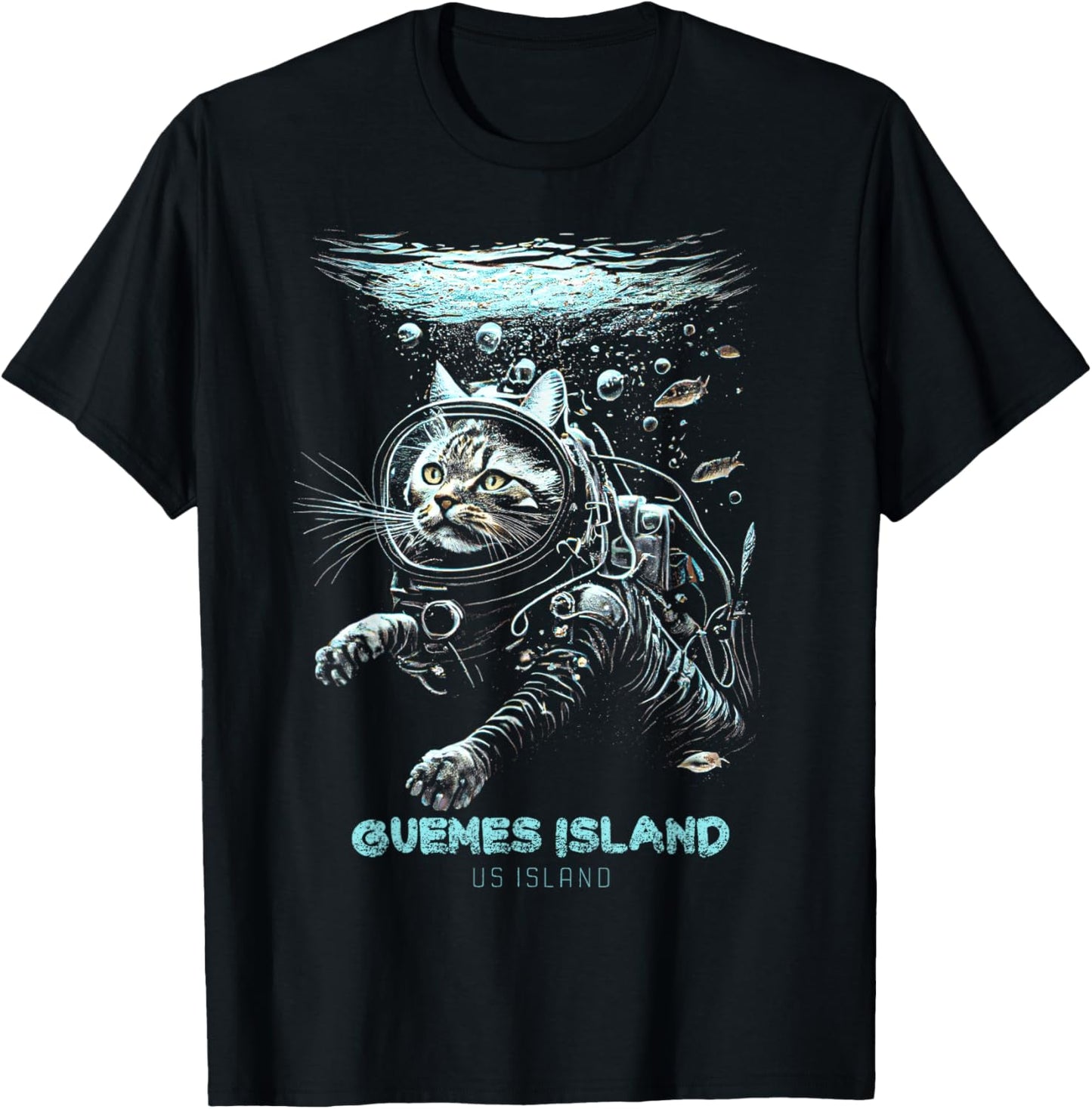 Guemes Island US Island T-Shirt - T-Shirt | Black
