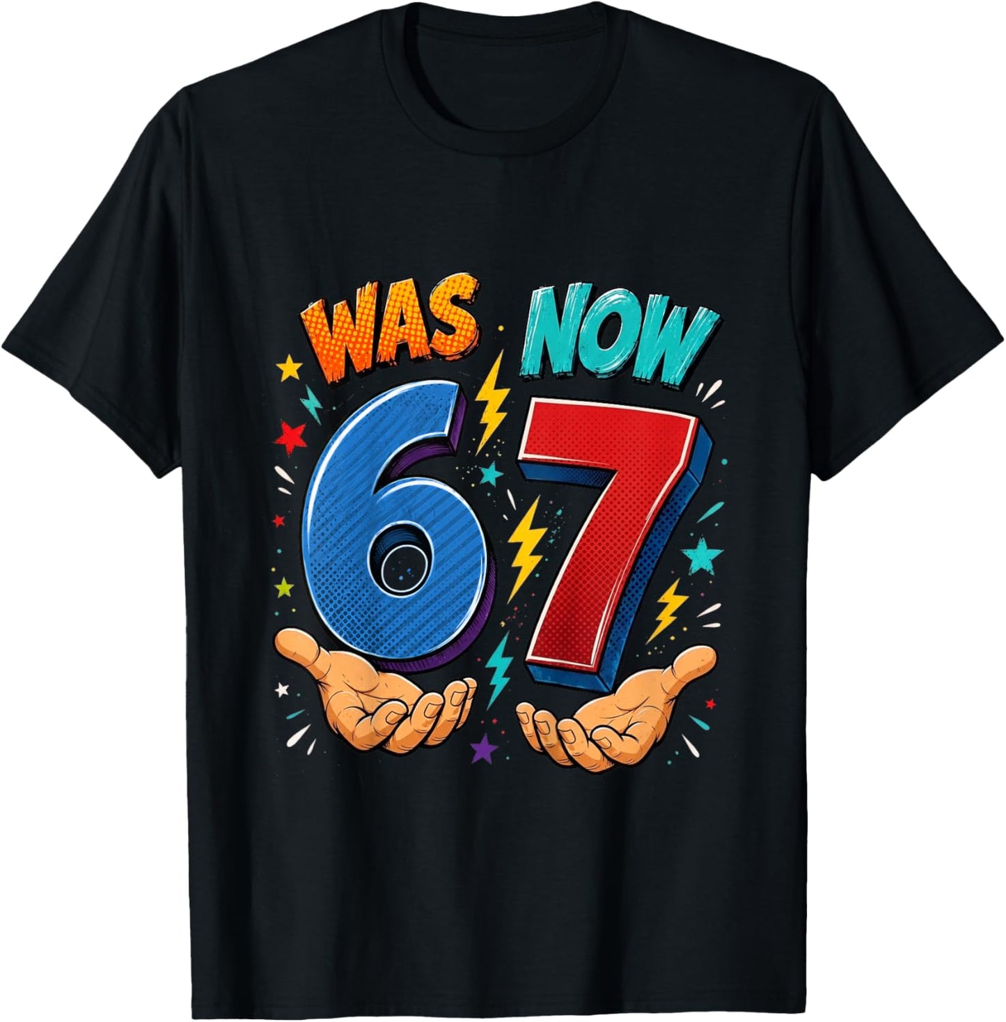 Kids was 6 Now 7 7th Birthday 67 Birthday Boys T-Shirt - T-Shirt | Black