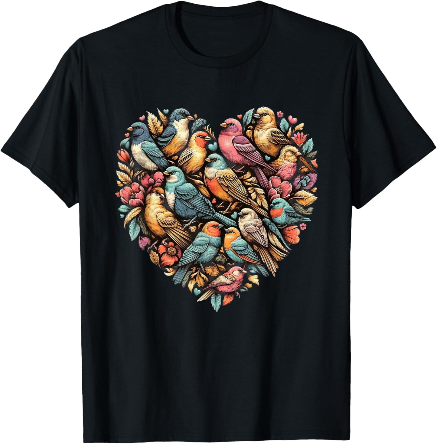 Birds Love Bird watching Birder Nerd Wildlife Birdwatcher T-Shirt - T-Shirt | Black