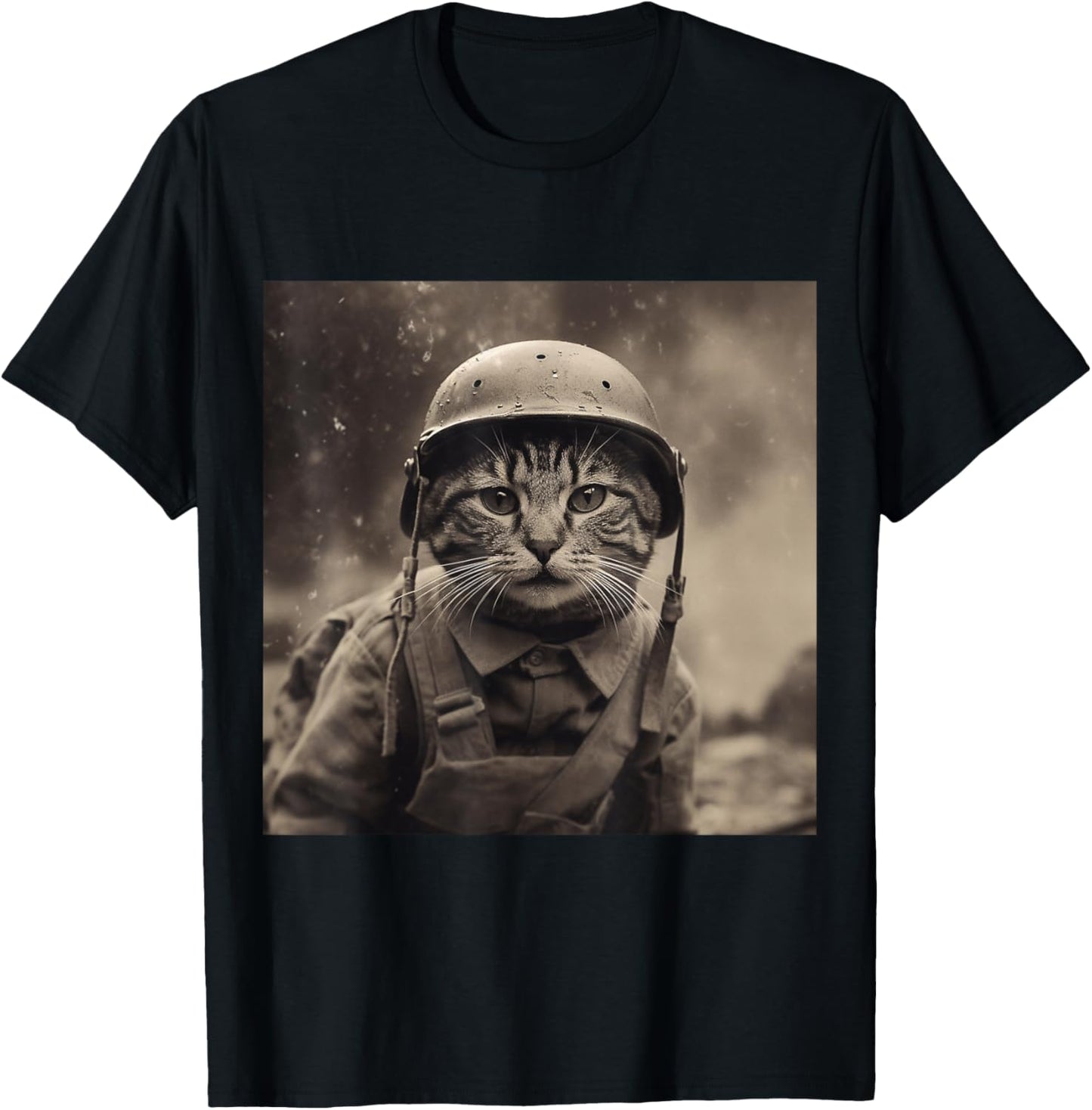 WW2 historical accurate photography cat Weird Funny Women T-Shirt - T-Shirt | Black
