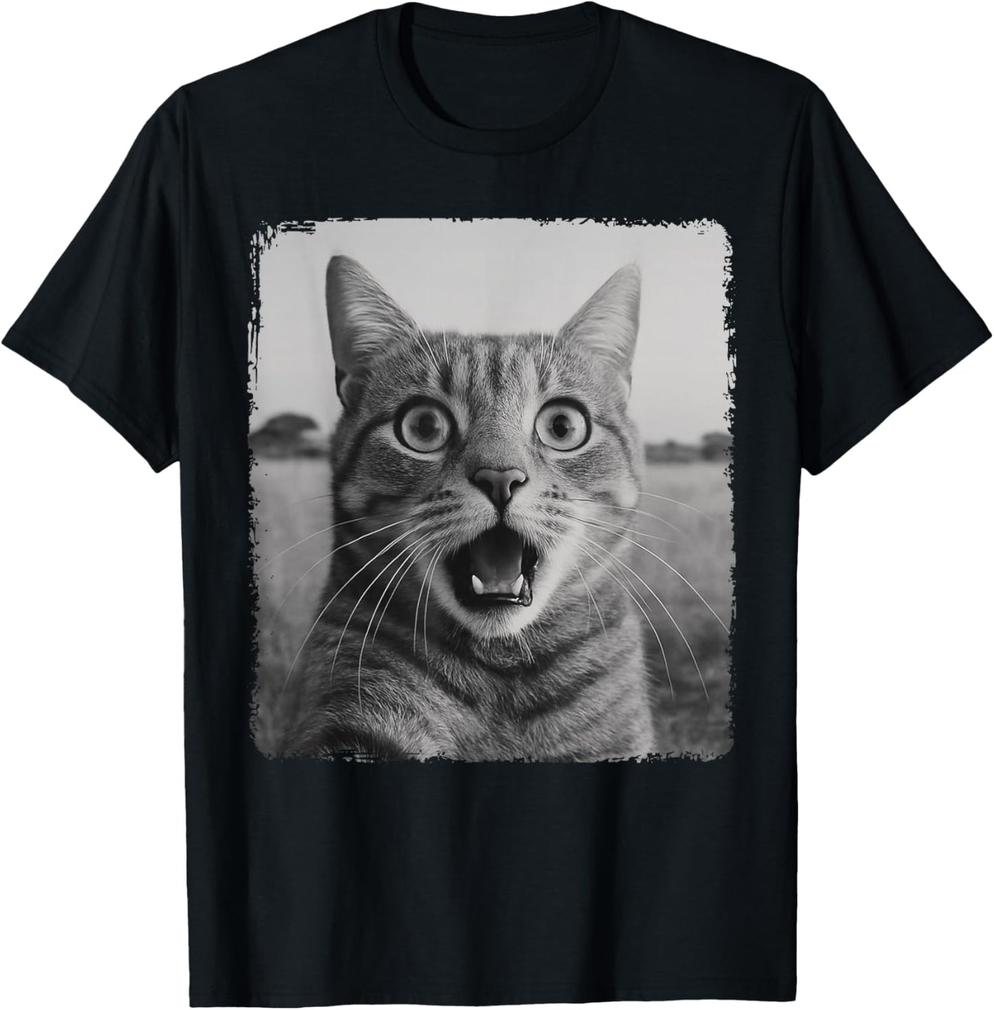 Funny Cat Selfie Meme Graphic Women Kids T-Shirt - T-Shirt | Black
