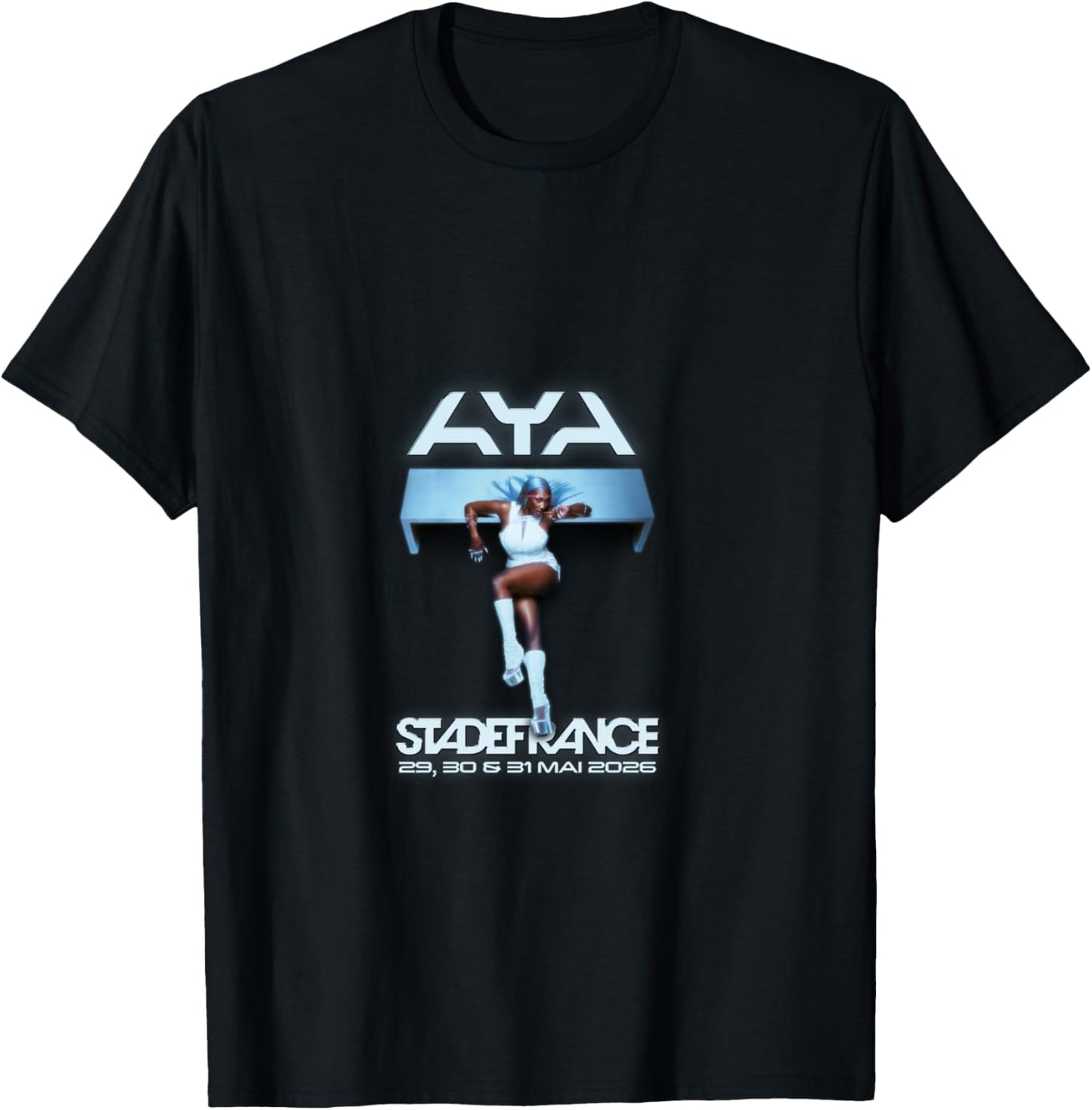 Aya Nakamura Merch Officiel Tournée Stade de France 2026 Manche Longue T-Shirt - T-Shirt | Black