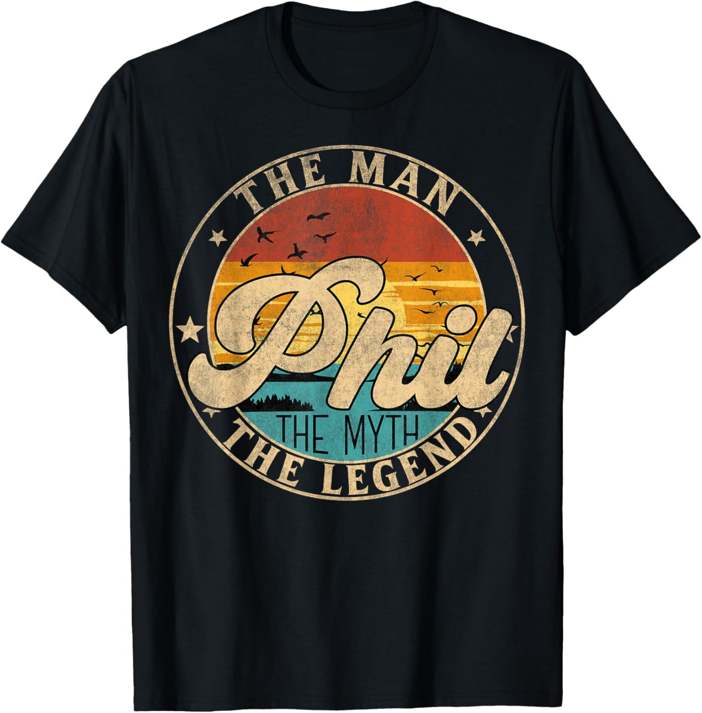 PHIL The Man The Myth The Legend First Name T-Shirt - T-Shirt | Black
