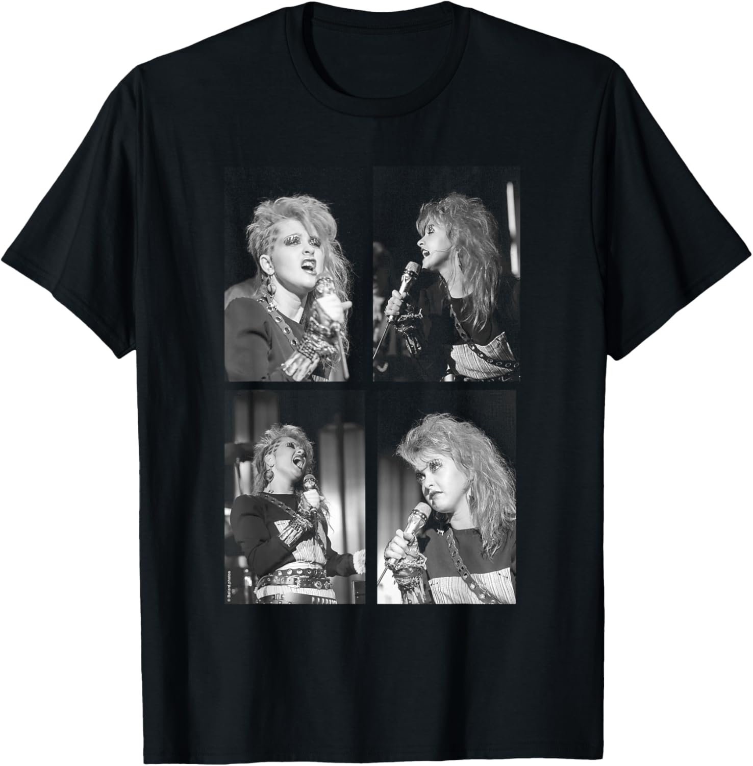 Singer Cyndi Lauper Live Shots by Allan Ballard T-Shirt - T-Shirt | Black