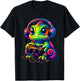 Gaming Chameleon with Headset Boys Teen Men Girls Funny Gift T-Shirt - T-Shirt | Black