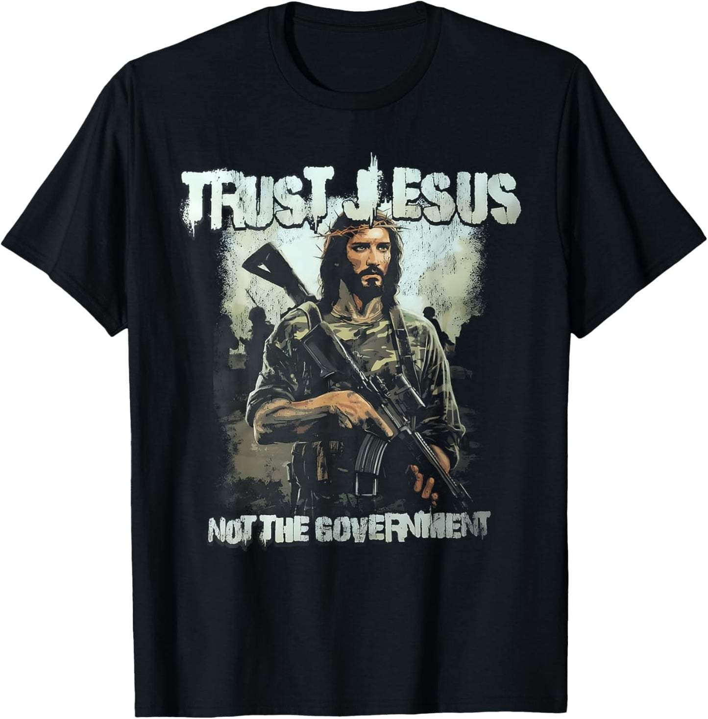 Trust Jesus Not The Government T-Shirt - T-Shirt | Black