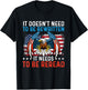 It Doesn't Need To Be Rewritten - USA Flag 4th Of July T-Shirt - T-Shirt | Black