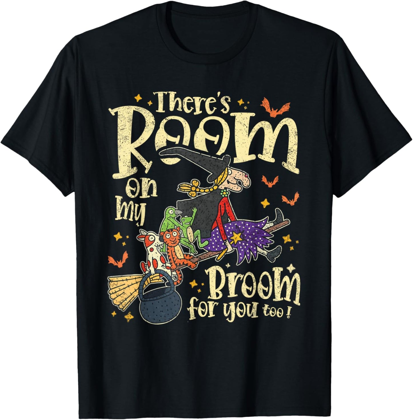 There's Room On My Broom for You Too Teacher Halloween T-Shirt - T-Shirt | Black