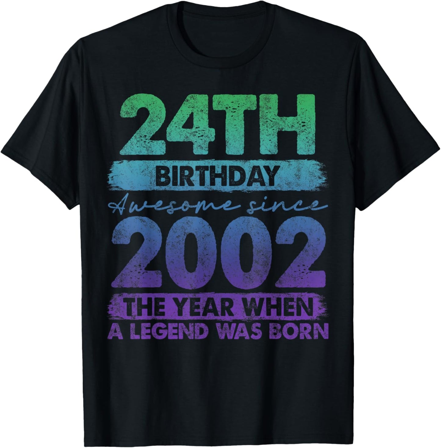 24 Year Old Gifts Vintage 2002 Limited Edition 24th Birthday T-Shirt - T-Shirt | Black