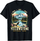 Yellowstone Road Trip 2025 Nature Adventure Souvenir Graphic T-Shirt - T-Shirt | Black