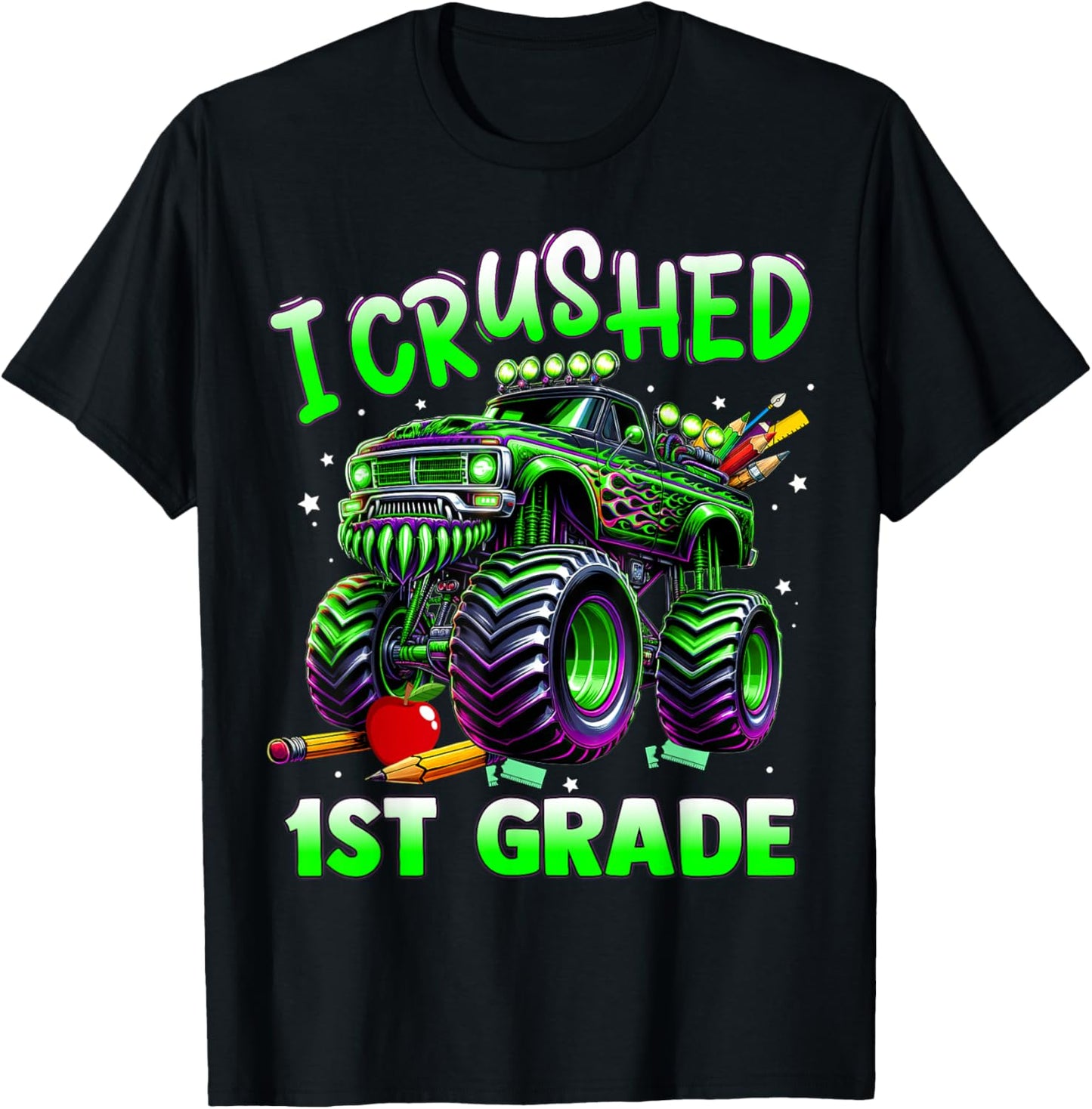 I Crushed 1st Grade Last Day of School Boys T-Shirt - T-Shirt | Black