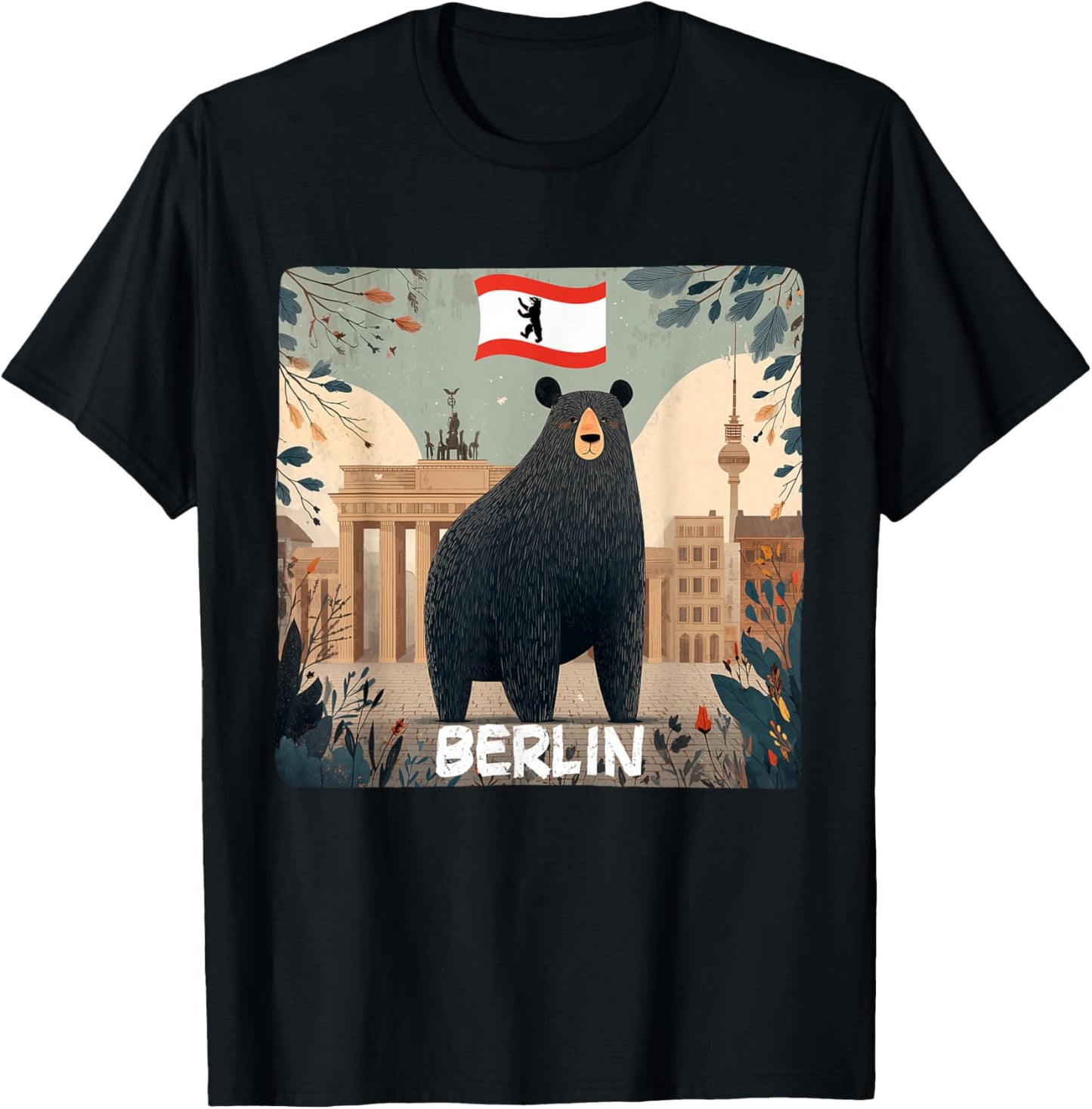 Superbe Costume Graphique d'ours de Berlin T-Shirt - T-Shirt | Black