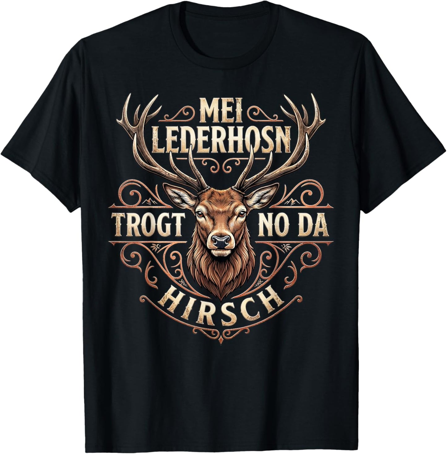 Passend für Oktoberfest Shirt Herren Trachtenshirt Trachten T-Shirt - T-Shirt | Black