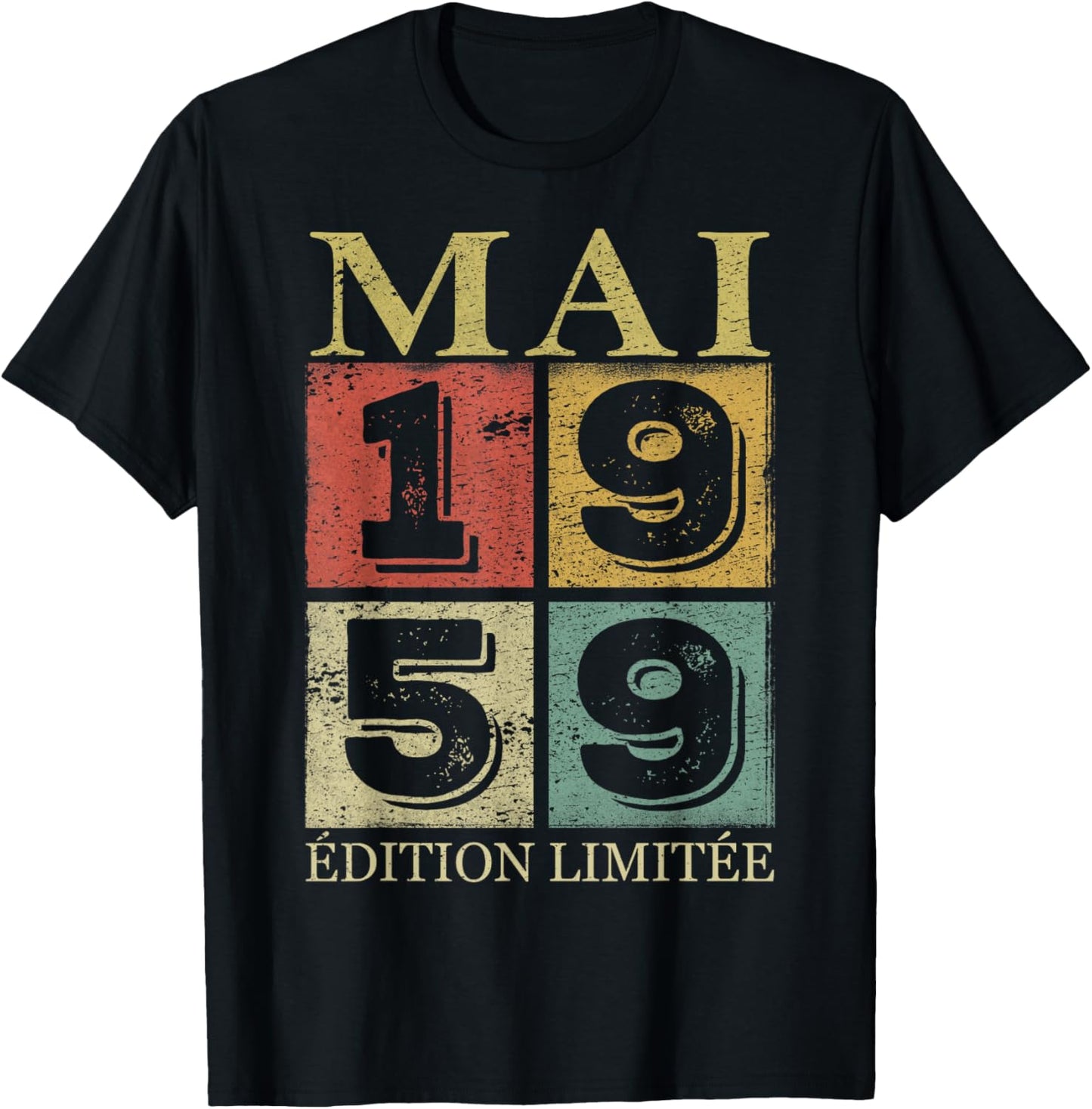 67 Ans Homme 1959 Anniversaire Mai 67 Ans Homme 1959 T-Shirt - T-Shirt | Black