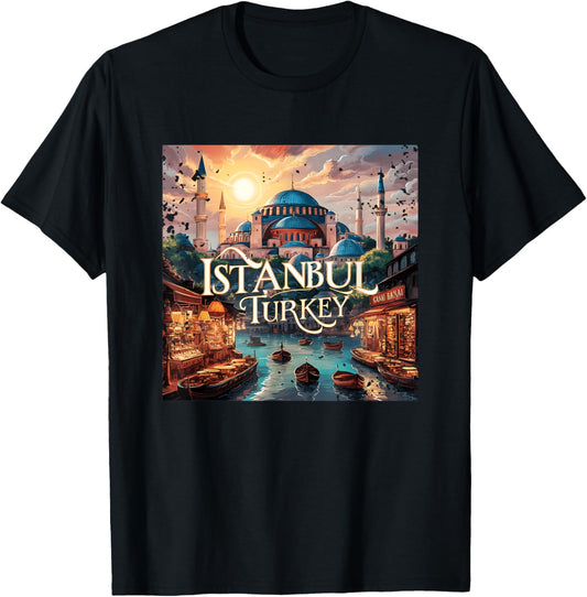 Vintage Istanbul Turkey T-Shirt - T-Shirt | Black