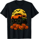 Halloween Monster Truck Crushing Pumpkins T-Shirt - T-Shirt | Black