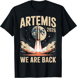 Artemis II Space Rocket Launch Mission to The Moon Artemis 2 T-Shirt - T-Shirt | Black