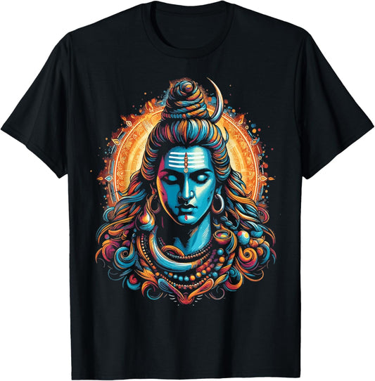 Lord Shiva Hindu God Mahadeva Trident Hinduism Devotee T-Shirt - T-Shirt | Black