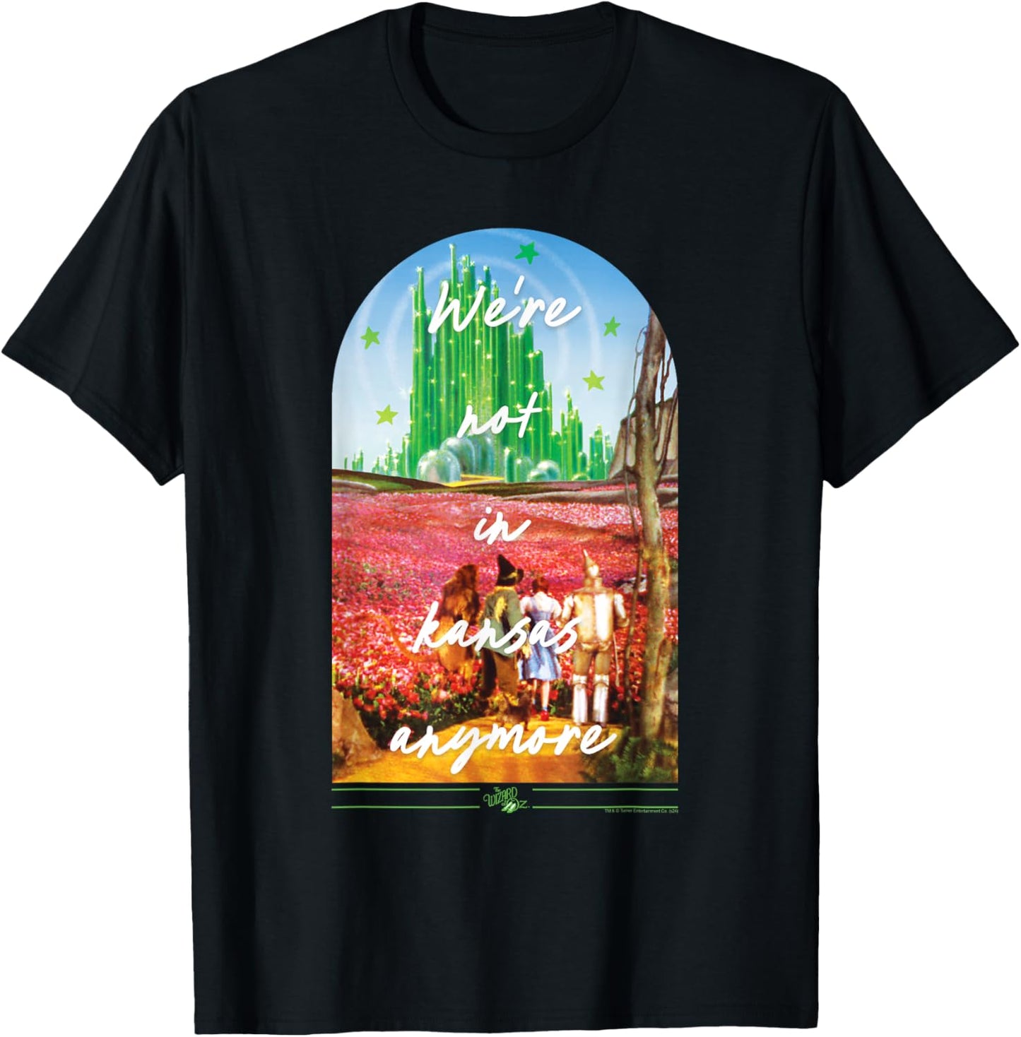 Wizard of Oz We're Not In Kansas Anymore Emerald City Movie T-Shirt - T-Shirt | Black