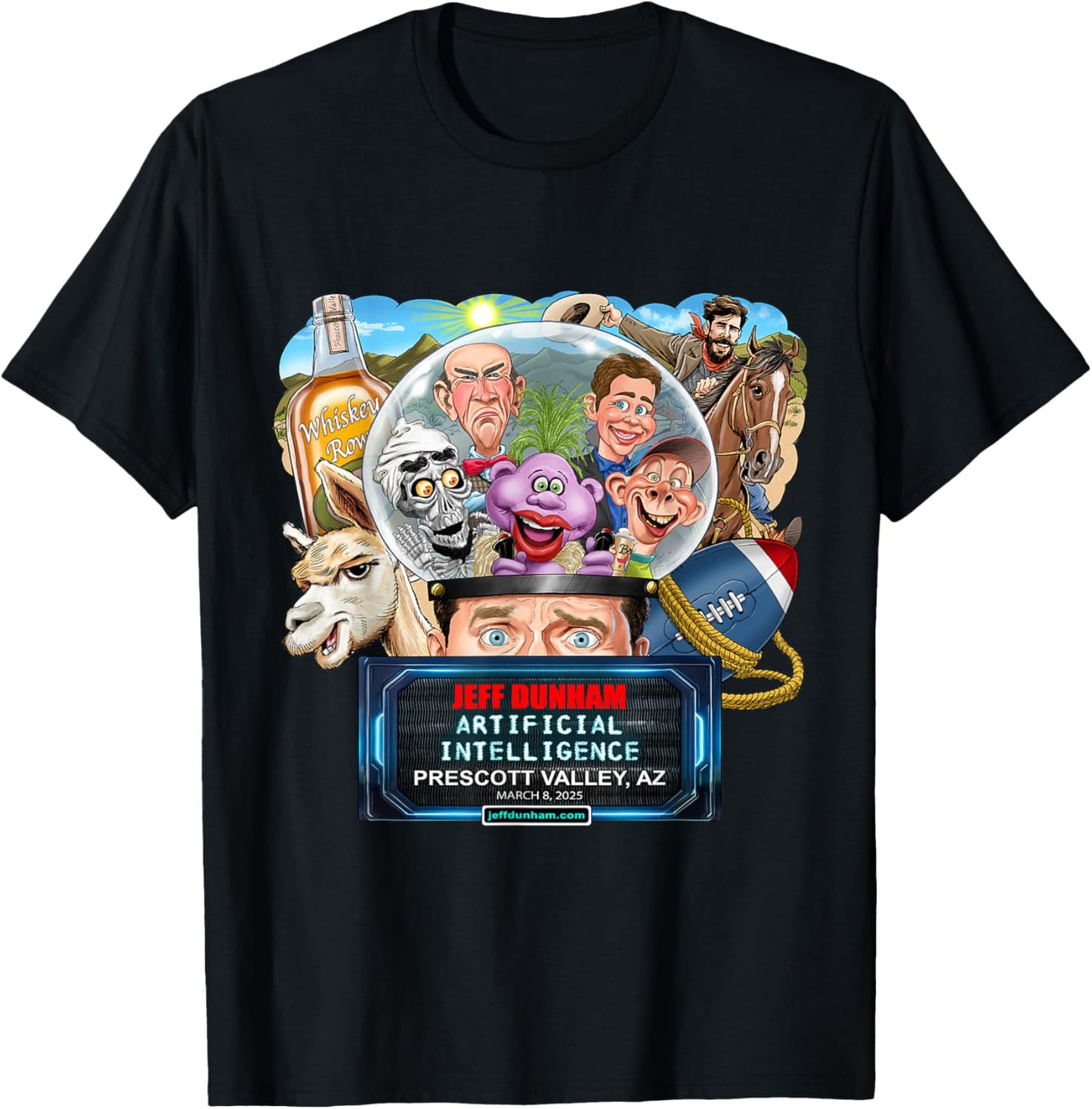 Jeff Dunham Prescott Valley, AZ (2025) T-Shirt - T-Shirt | Black
