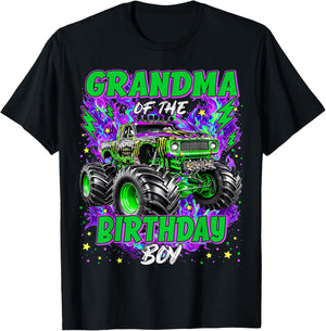 Grandma of The Birthday Boy Monster Truck Boy Toddler Kid T-Shirt - T-Shirt | Black
