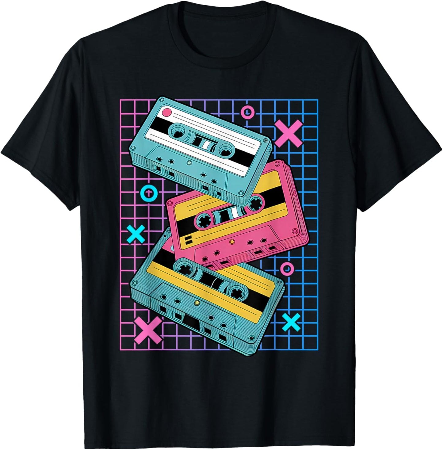 Cassettes Vaporwave - Retrowave Synthwave - Retro T-Shirt - T-Shirt | Black