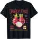 Dragon Fruit Nostalgic Graphic Sweet Fruits Natural Lover T-Shirt - T-Shirt | Black