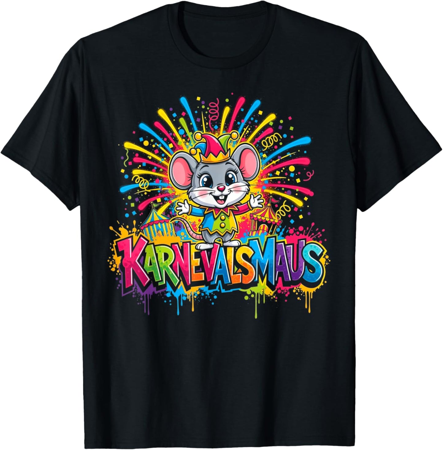Carnival Costume Replacement Partner Funny Outfit Carnival Mouse T-Shirt - T-Shirt | Black
