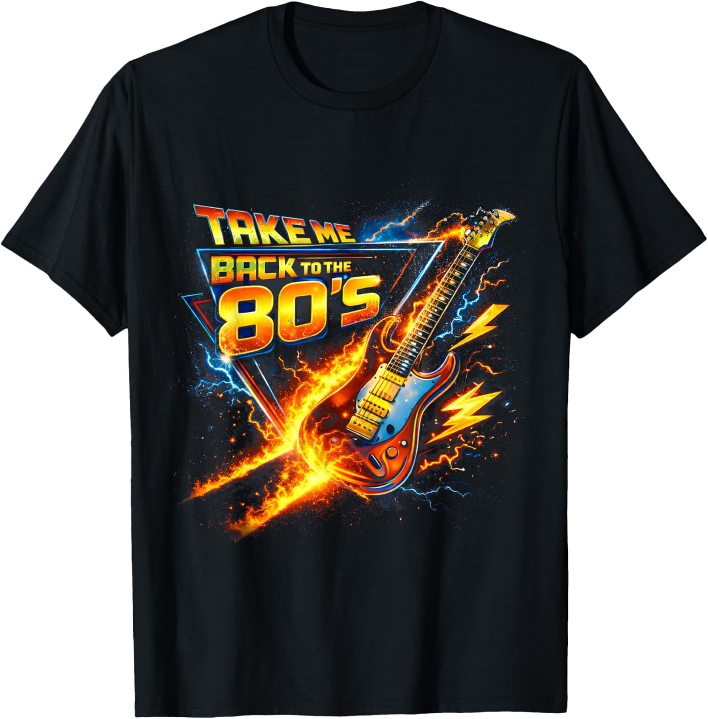 Take Me Back to The 80s Rock Music Nostalgia Throwback T-Shirt - T-Shirt | Black