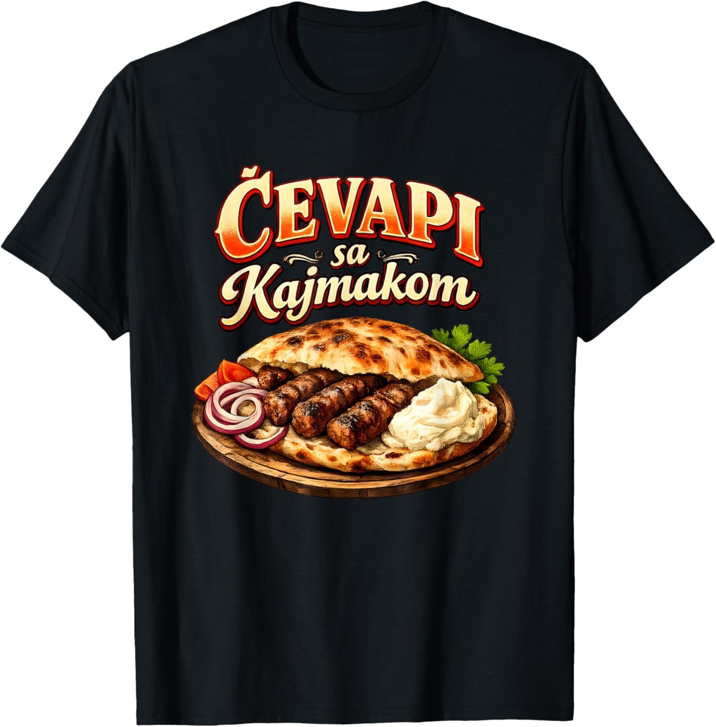 Lustiges Cevapcici Motiv - Balkan Food Grillen Spruch T-Shirt - T-Shirt | Black