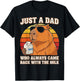 Just A Dad Who Always Came Back with The Milk Capybara Dad T-Shirt - T-Shirt | Black
