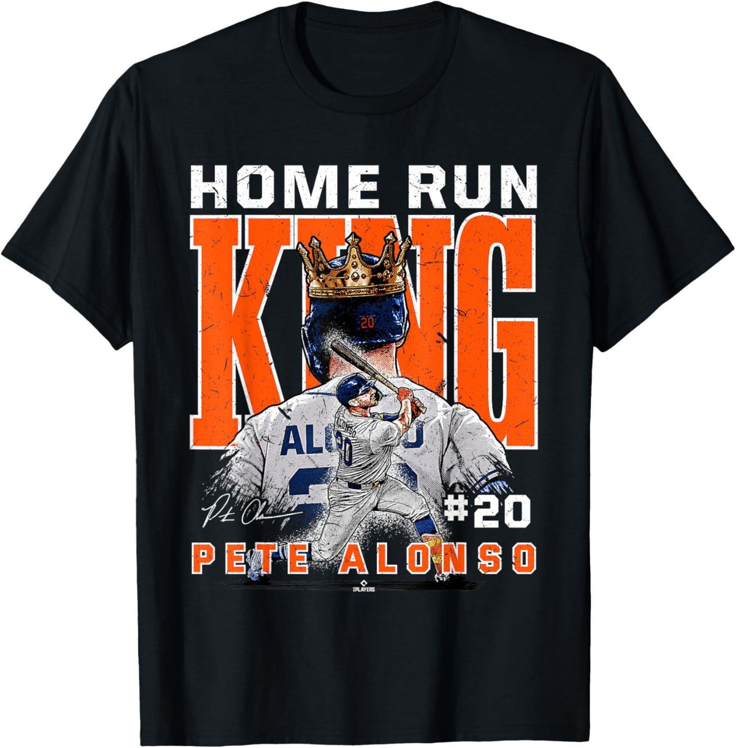 Home Run King Pete Alonso New York MLBPA T-Shirt - T-Shirt | Black