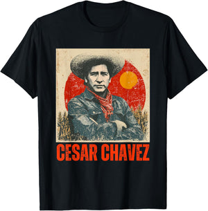 Cesar Chavez Hispanic Heritage Month Mexican Pride Latino T-Shirt - T-Shirt | Black