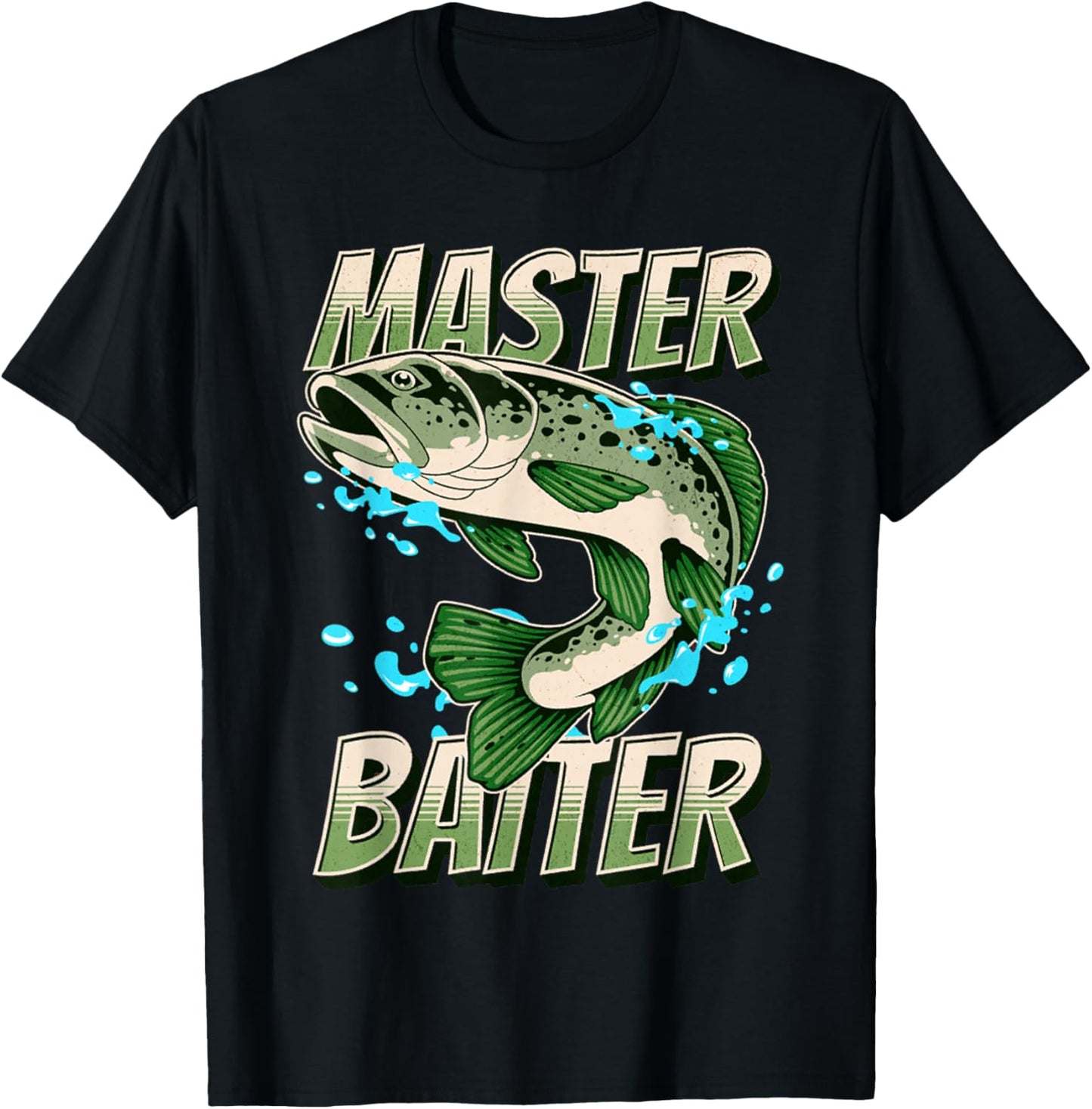 Offensive Fishing Funny Fisher Papa Dad Bass Fathers Day T-Shirt - T-Shirt | Black