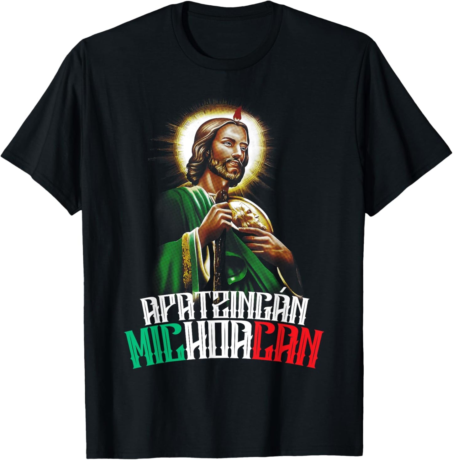 Saint Jude Thaddeus Apatzingán Michoacán San Judas Tadeo T-Shirt - T-Shirt | Black