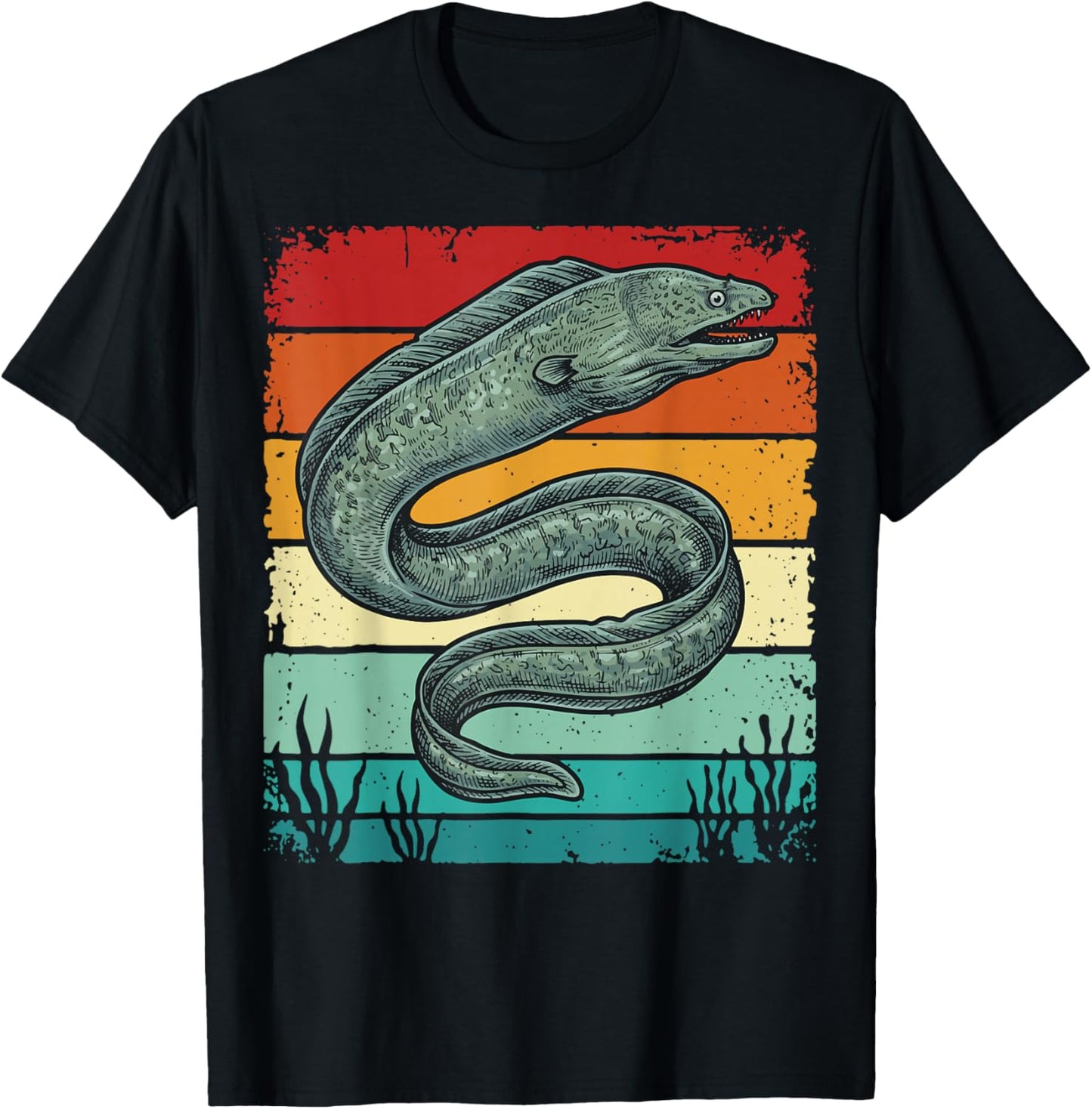 Moray EEL Retro T-Shirt - T-Shirt | Black