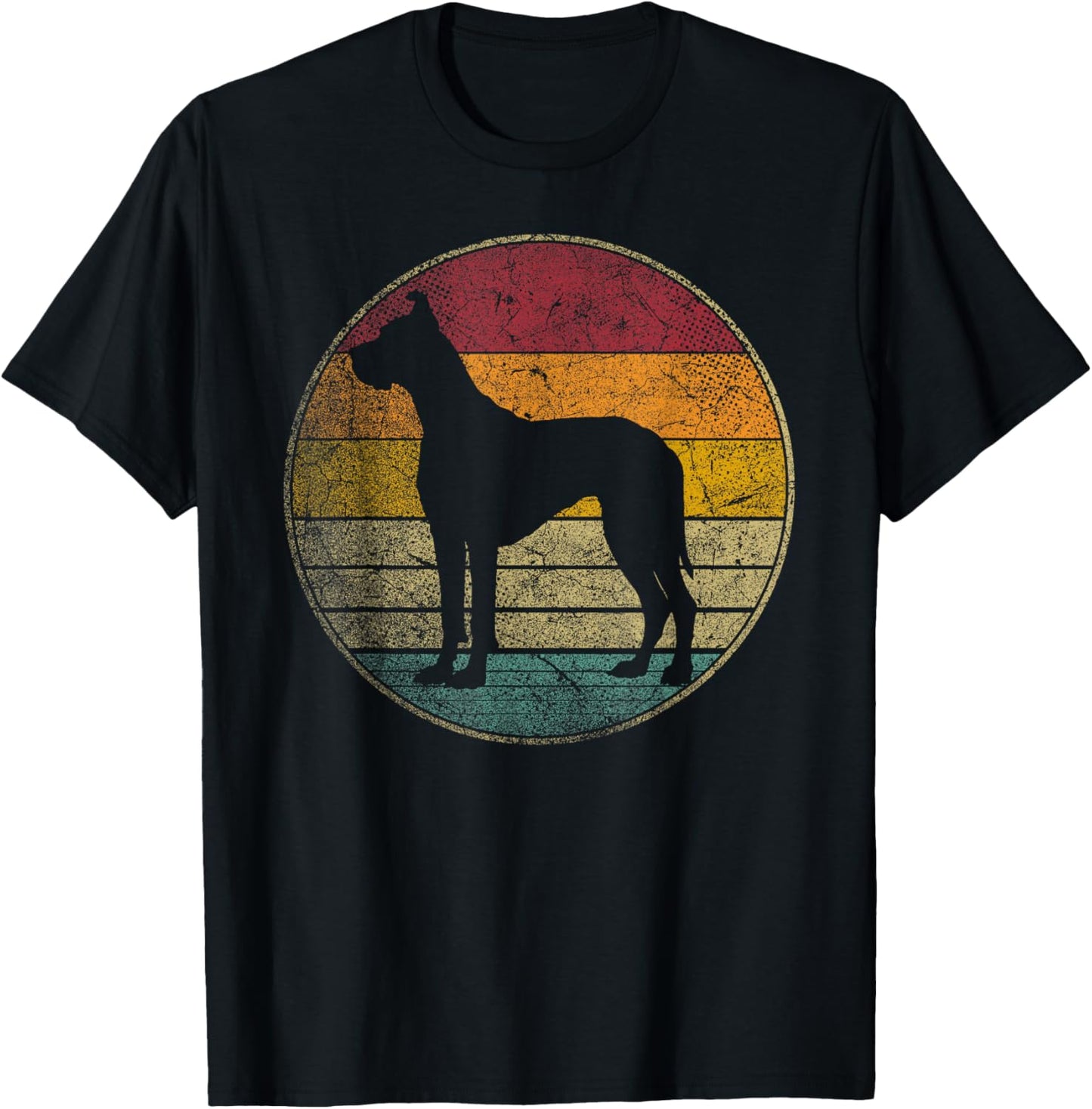 Great Dane Dog - Vintage Birthday Mother's Father's Day T-Shirt - T-Shirt | Black