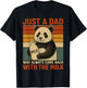 Just a dad who always came back with the milk Panda funny T-Shirt - T-Shirt | Black