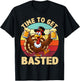 Time to Get Basted Turkey Funny Fall Thanksgiving Men T-Shirt - T-Shirt | Black