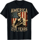 Abraham Lincoln Playing Guitar Rock and Roll American Flag T-Shirt - T-Shirt | Black