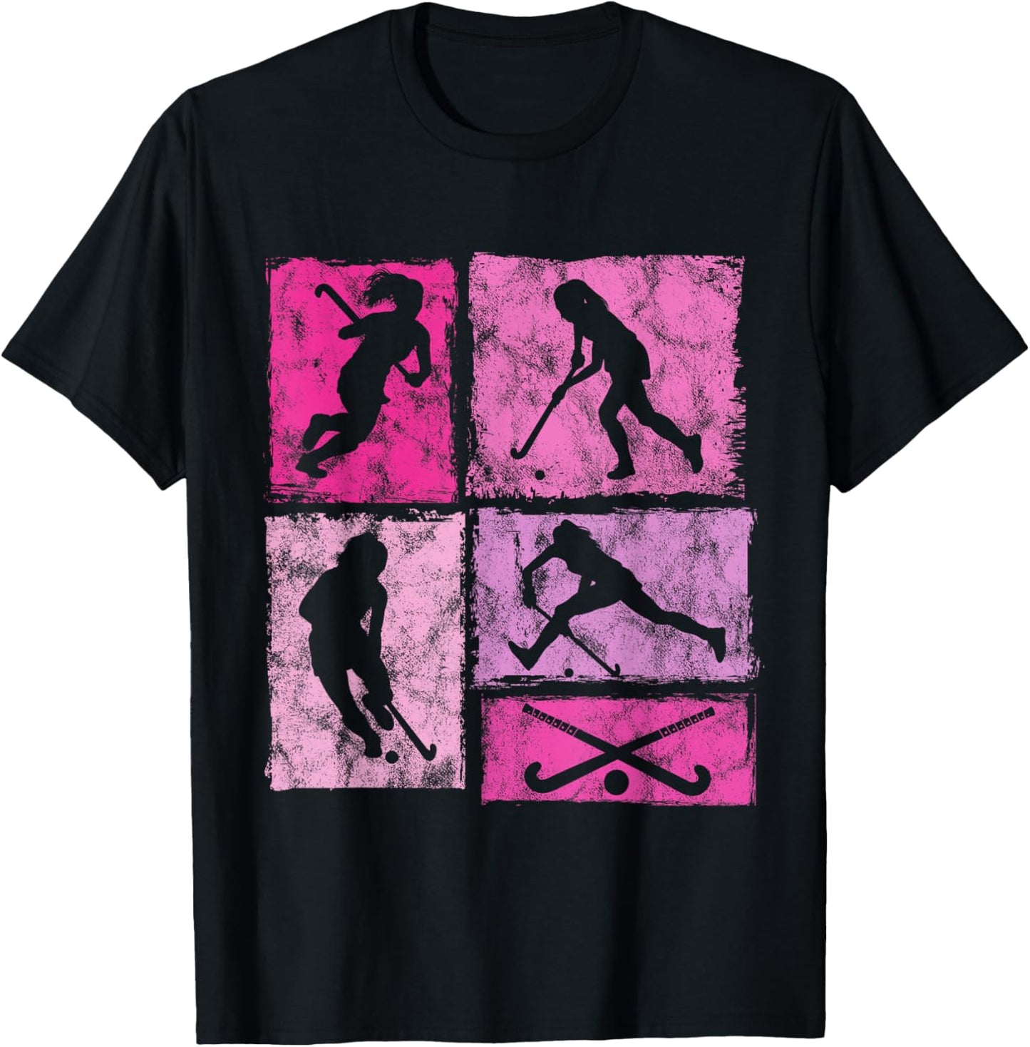 Grass Hockey for Young Kids, Women, Girls T-Shirt - T-Shirt | Black