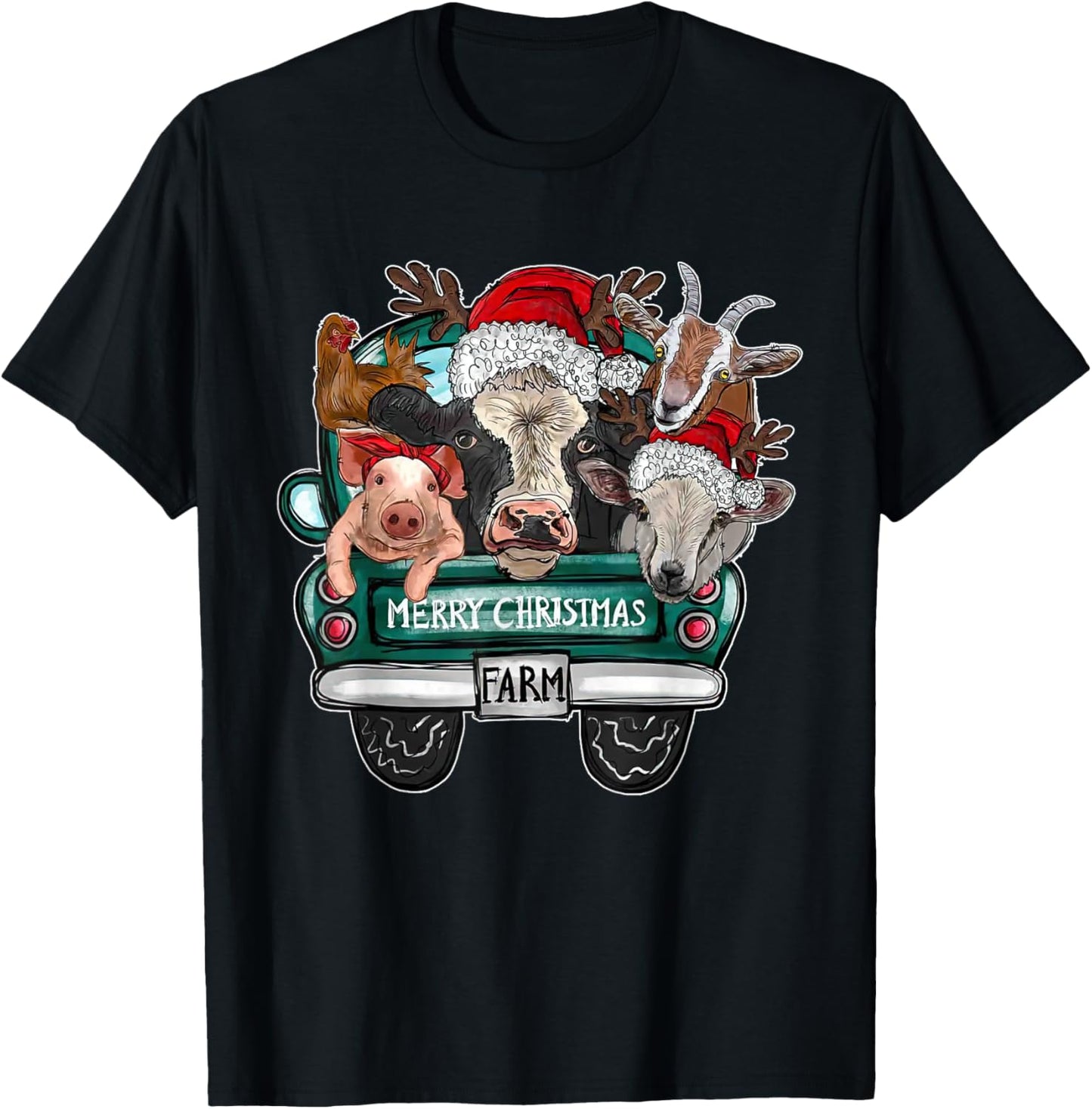 Merry Christmas Heifers T-Shirt - T-Shirt | Black