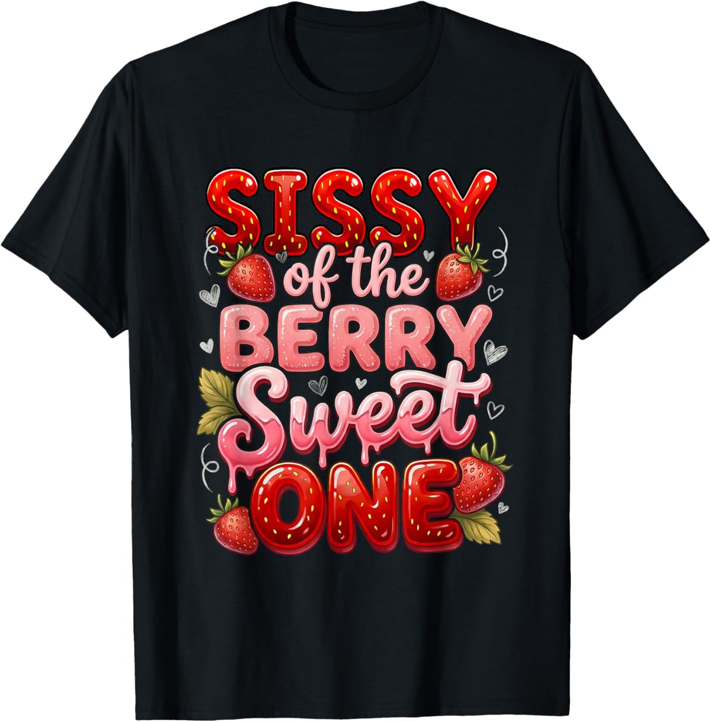 Sister Sissy of The Berry Sweet One Cute First Birthday T-Shirt - T-Shirt | Black