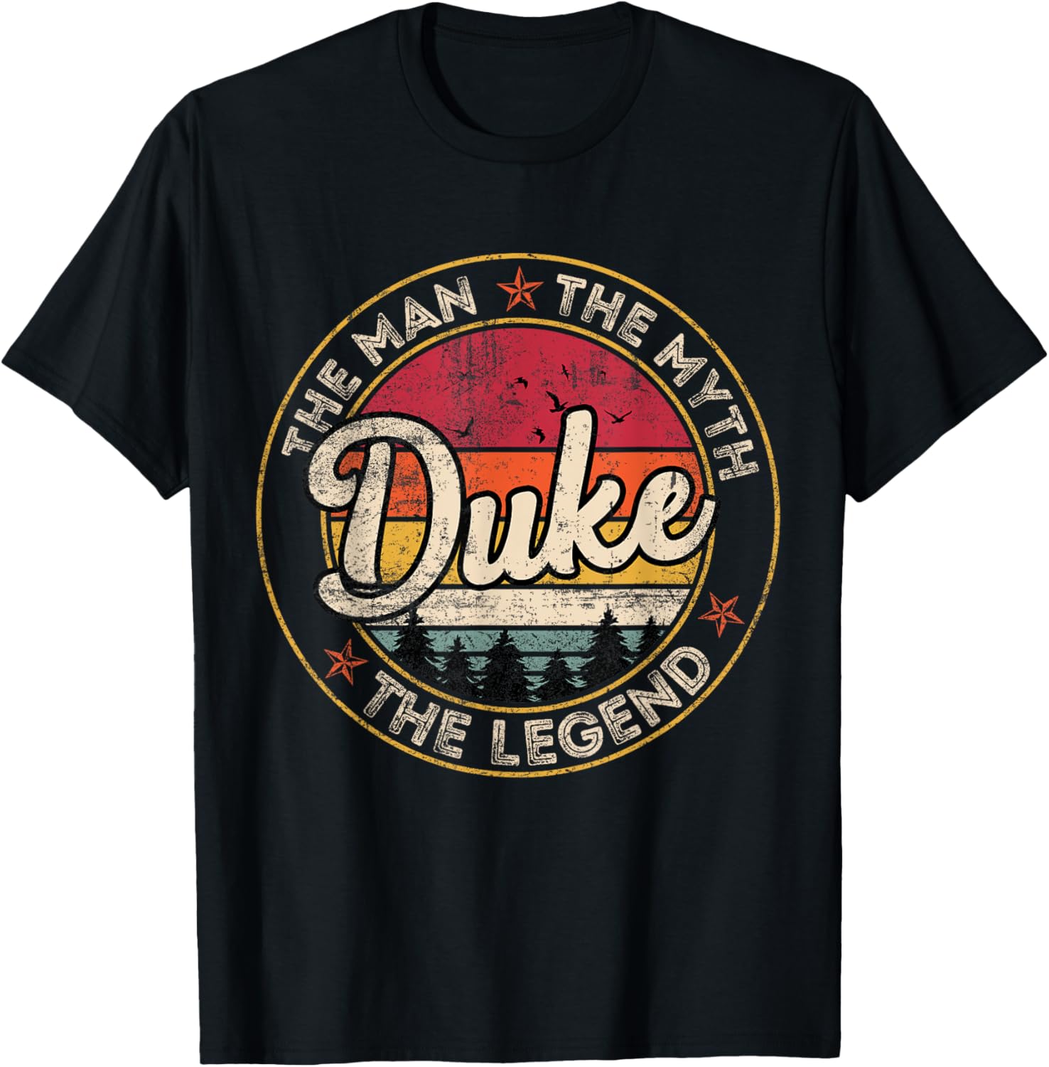 Duke The Man The Myth The Legend Personalized Name T-Shirt - T-Shirt | Black