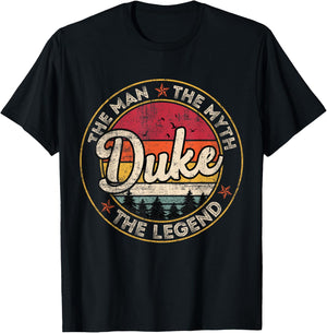Duke The Man The Myth The Legend Personalized Name T-Shirt - T-Shirt | Black