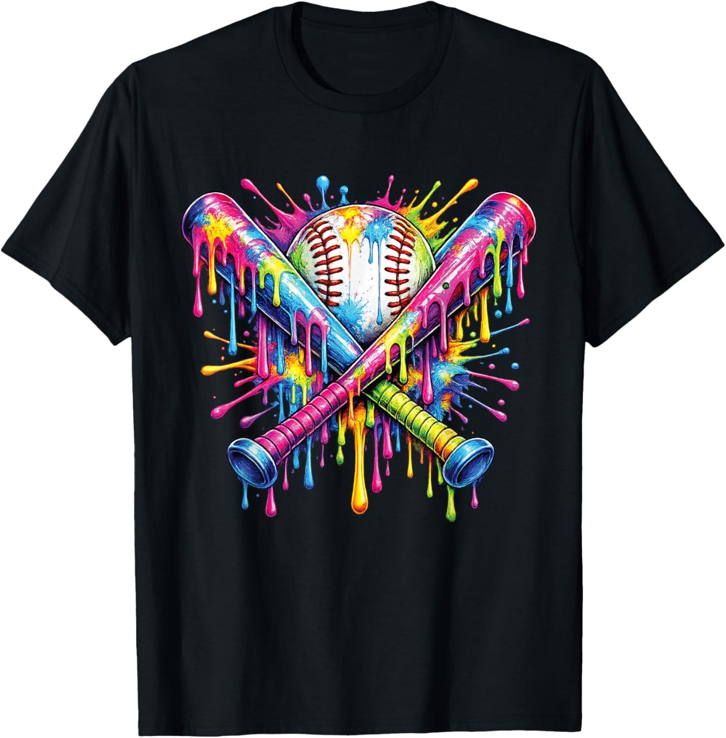 Baseball Drip Ice Cream Apparel Youth Drip Baseball Boys Kid T-Shirt - T-Shirt | Black