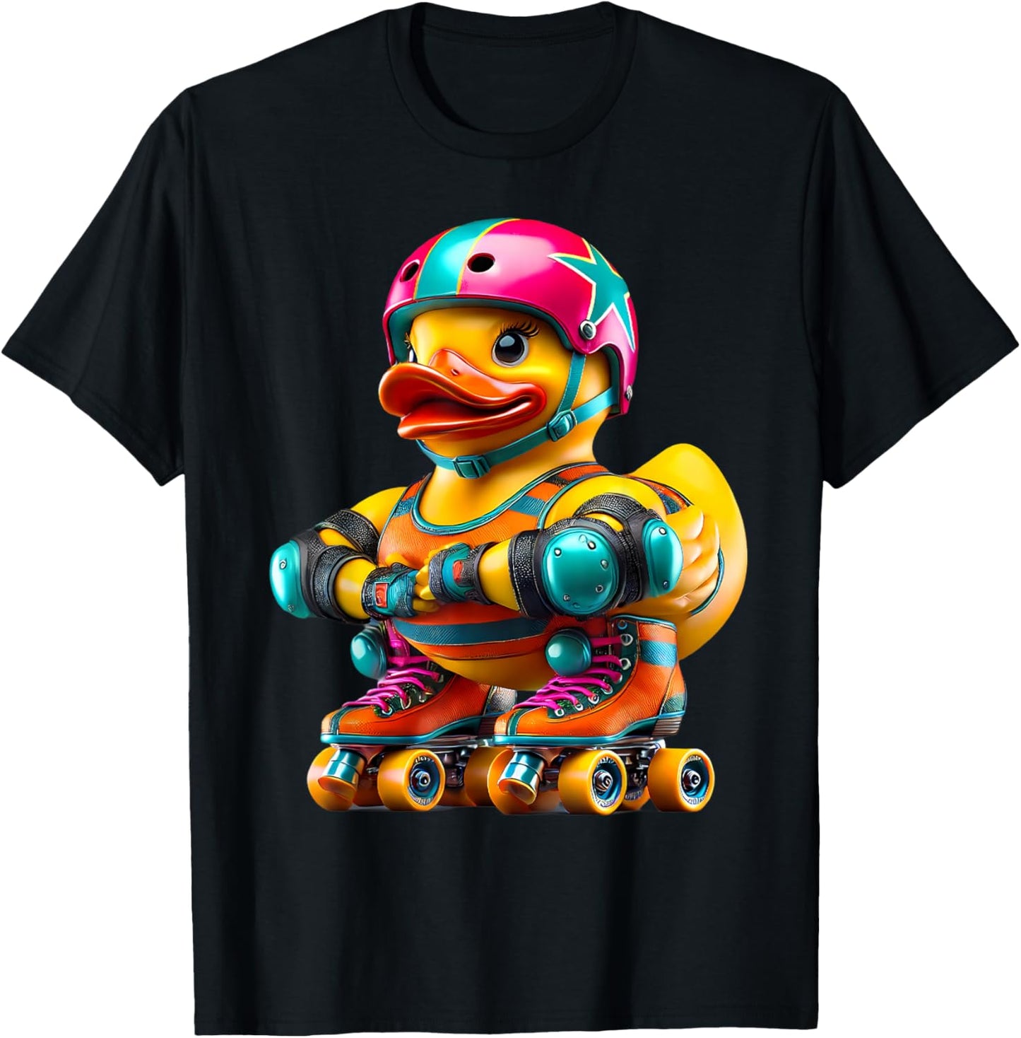 Rubber Duck Roller Derby Ducky Duckie Men Women Kids T-Shirt - T-Shirt | Black